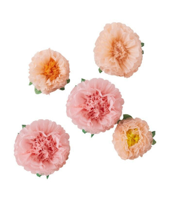Fleurs en papier blush