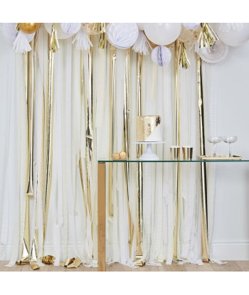 Rideau Backdrop rose gold, rose nude et pêche