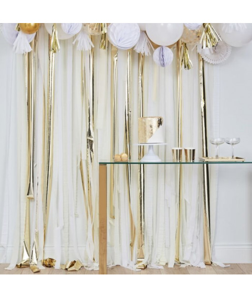 Rideau Backdrop rose gold, rose nude et pêche