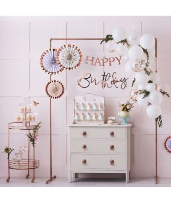 Fleurs en papier blush