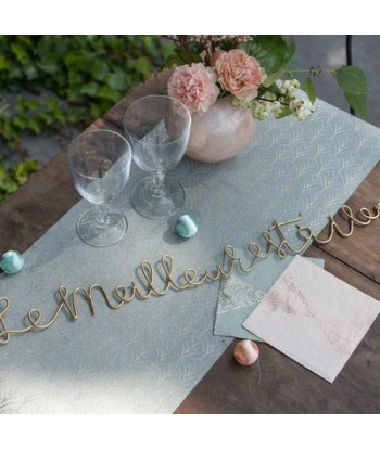 Inscription métal or