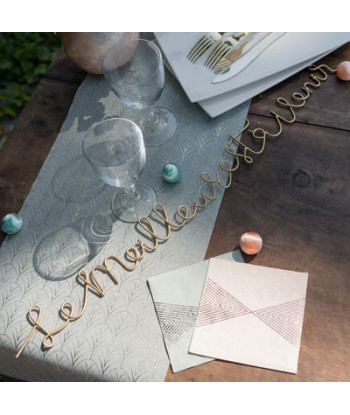 Inscription métal or