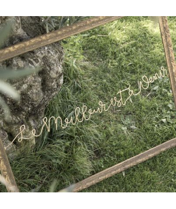 Inscription métal or