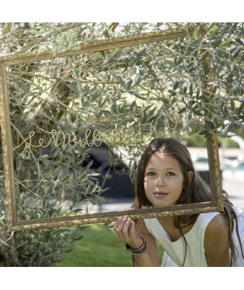 Inscription métal or