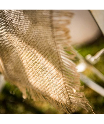 Chemin de table en jute à frange