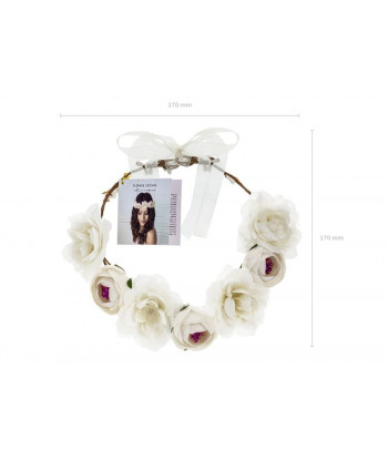 Couronne de fleurs blanche pour cheveux evjf