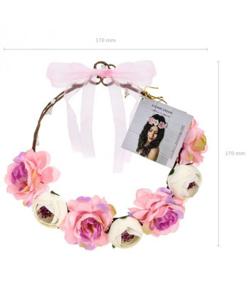 Couronne de fleurs corail