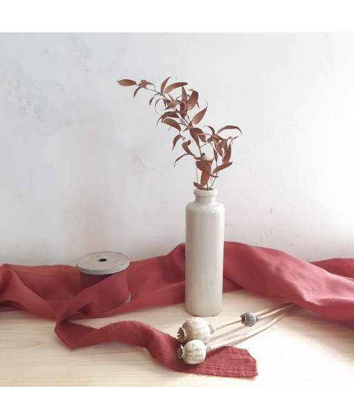 Bouteille Vase poterie beige - petit modèle