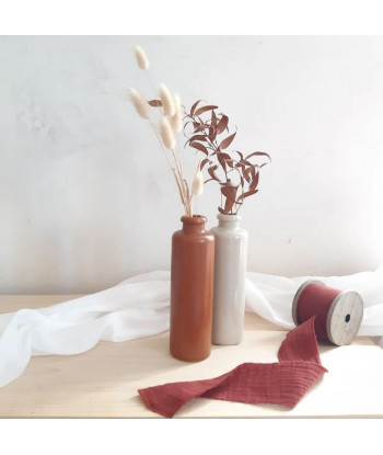 Bouteille Vase poterie beige - petit modèle