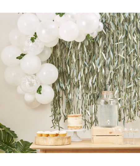 Kit arche de ballons avec feuille eucalyptus