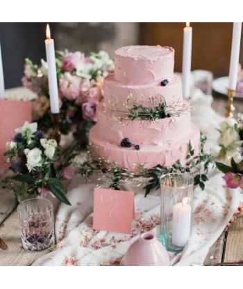 Confettis de fleurs séchées biodégradables roses
