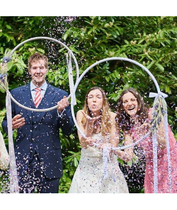 Confettis biodégradables de fleurs séchées bleu