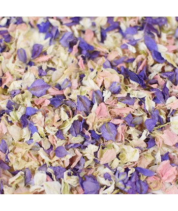 Confettis biodégradables de fleurs séchées bleu