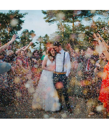 Confettis de fleurs séchées biodégradables roses