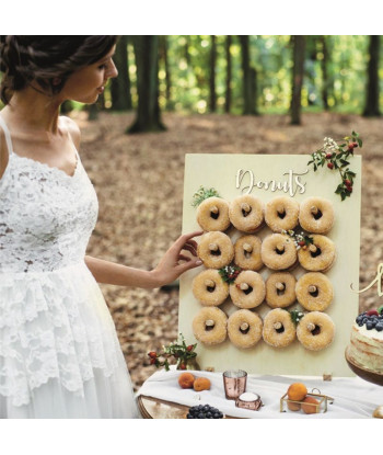 presentoir à donut en bois