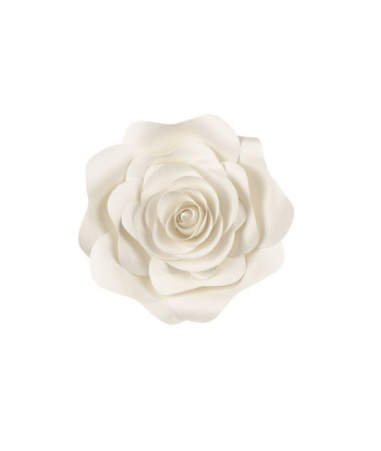 Fleurs géantes en papier blanche crème