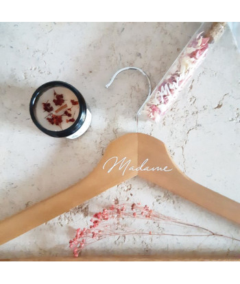 2 cintres mariage Madame et Monsieur en Bois