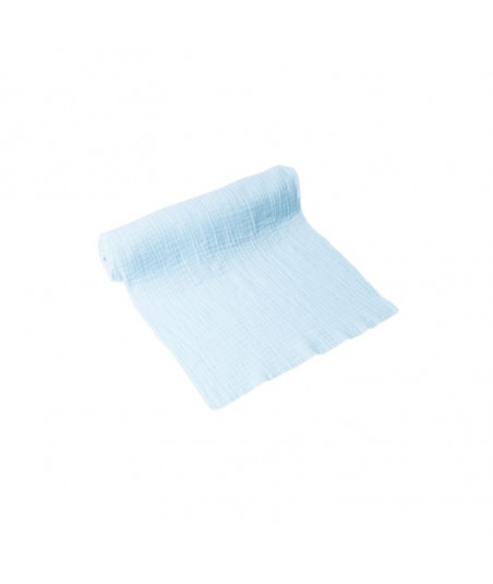 Chemin de table en gaze de coton Bleu Ciel