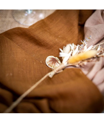 Chemin de table mousseline caramel