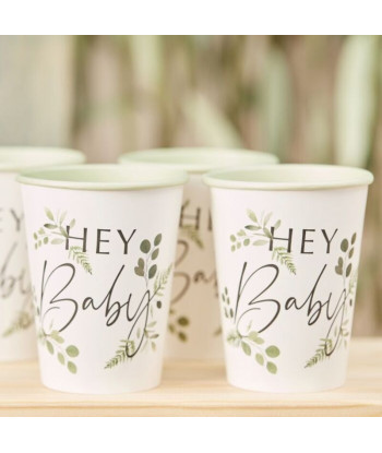 Gobelets "Hey Baby" botanique