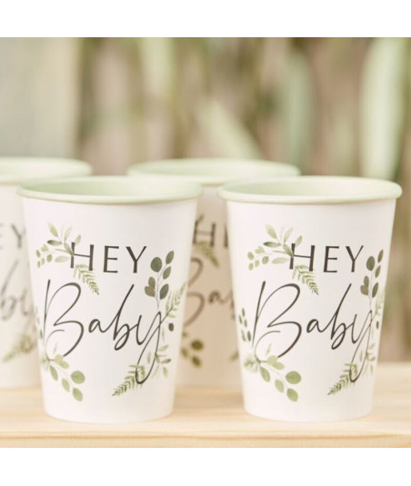Gobelets "Hey Baby" botanique