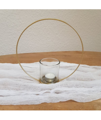 Bougeoir photophore centre de table or