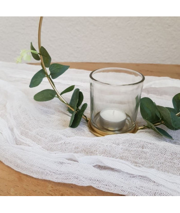 Bougeoir photophore centre de table or