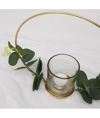 Bougeoir photophore centre de table or