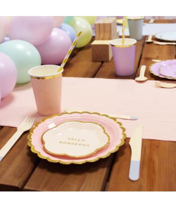 Couverts en bois - bleu