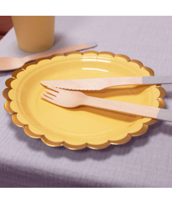 Couverts en bois - bleu