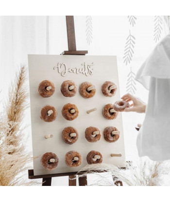 presentoir à donut en bois