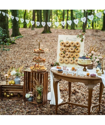 presentoir à donut en bois