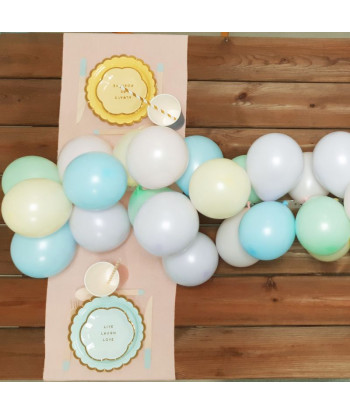 Chemin de table en gaze de coton rose