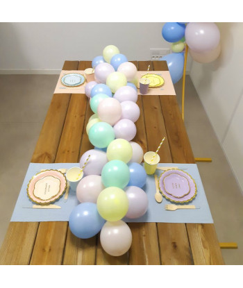 Chemin de table en gaze de coton rose