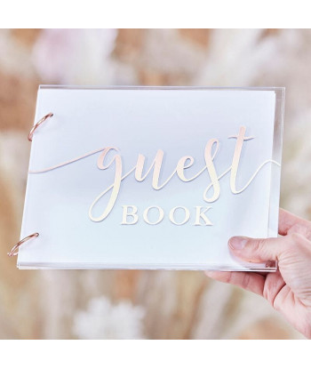 Livre d'or en plexiglas transparent