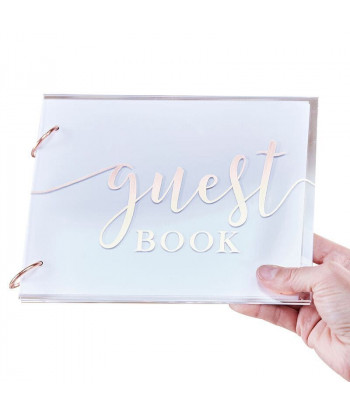 Livre d'or en plexiglas transparent