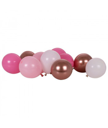 Ballons de baudruche rose, blanc, fuchsia et rose gold x40