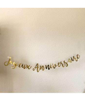 Guirlande Joyeux anniversaire Or métallisé