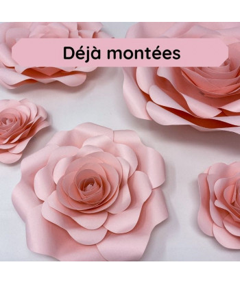 Fleurs géantes en papier rose5