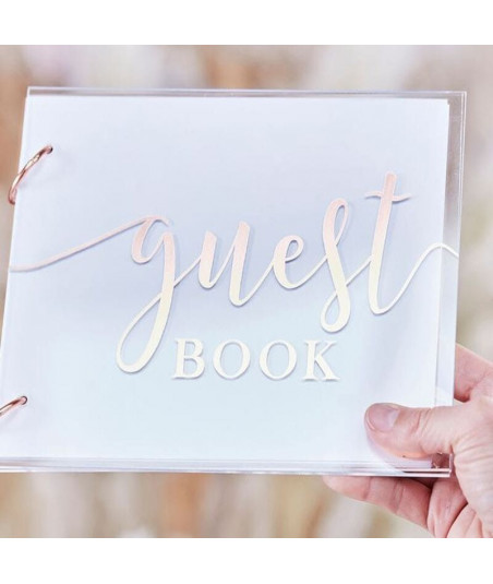 Livre d'or en plexiglas transparent