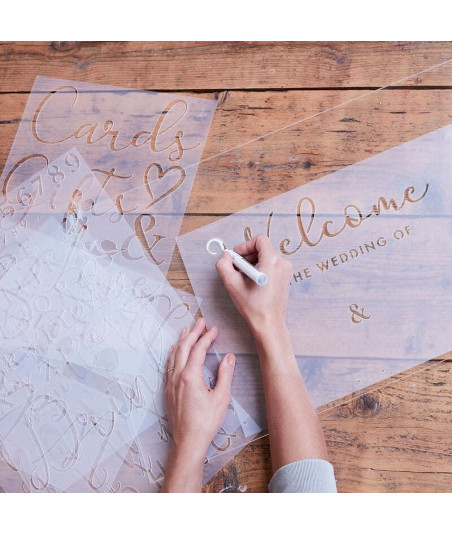 pochoir pour panneau mariage 