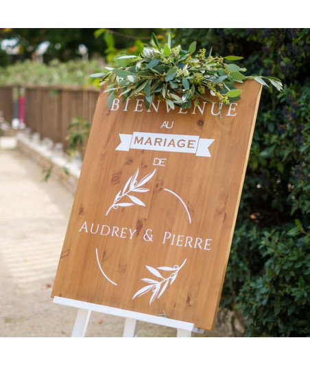 Panneau mariage personnalisable - Bois Design Olivier