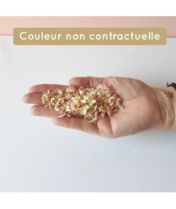 Confettis de fleurs séchées biodégradables rose et bordeaux