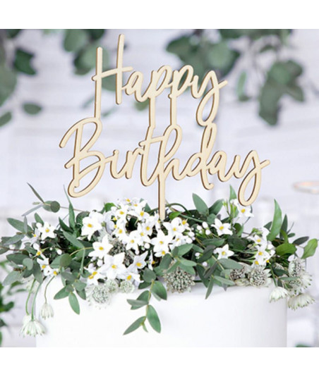 Cake topper happy birthday