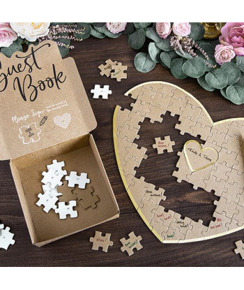 Livre d'or puzzle coeur