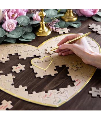 Livre d'or puzzle coeur