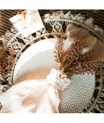 Chemin de table en gaze de coton rose