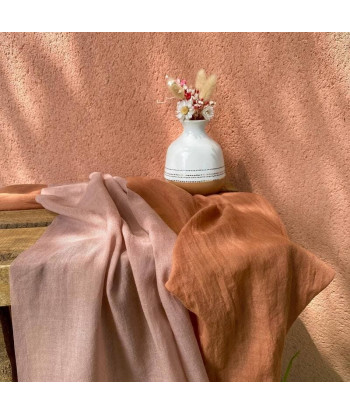 Chemin de table mousseline Vieux Rose