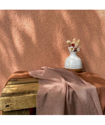 Chemin de table mousseline Vieux Rose