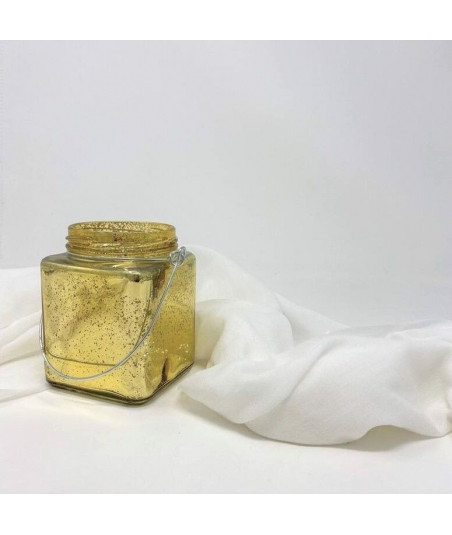 Photophore en verre avec anse